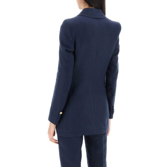 Hebe studio single-breasted blazer in linen - Picture 3 of 4